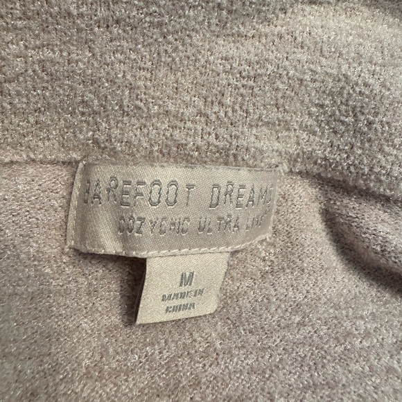 Barefoot Dreams CozyChic Sweatshirt blush pink Ultra Lite cowl neck Tunic M - Picture 8 of 8
